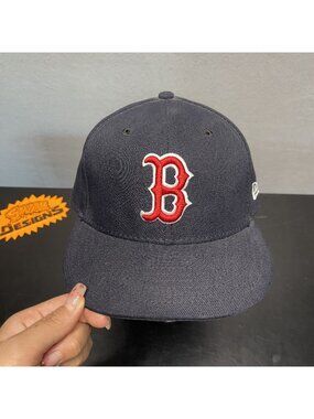 Boston Red Sox New Era 59FIFTY Navy Fitted Hat 7 1/8 MLB Authentic On-Field Cap
